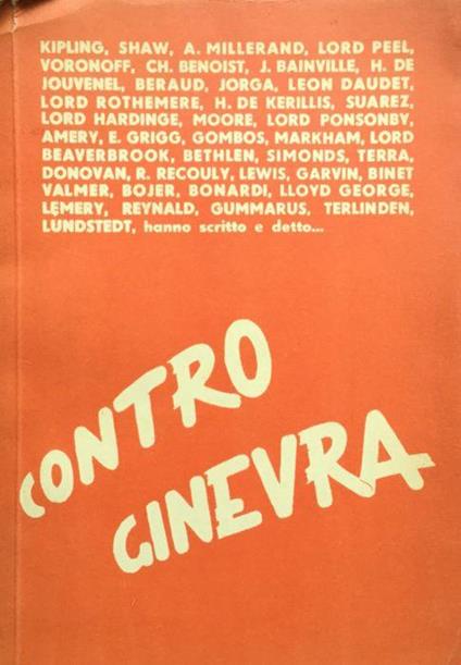 Contro Ginevra - copertina