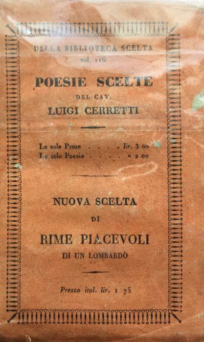 Poesie scelte del cav. Luigi Cerretti modonese - Luigi Cerretti - copertina