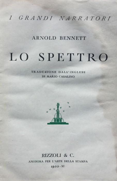 Lo spettro - Arnold Bennet - copertina