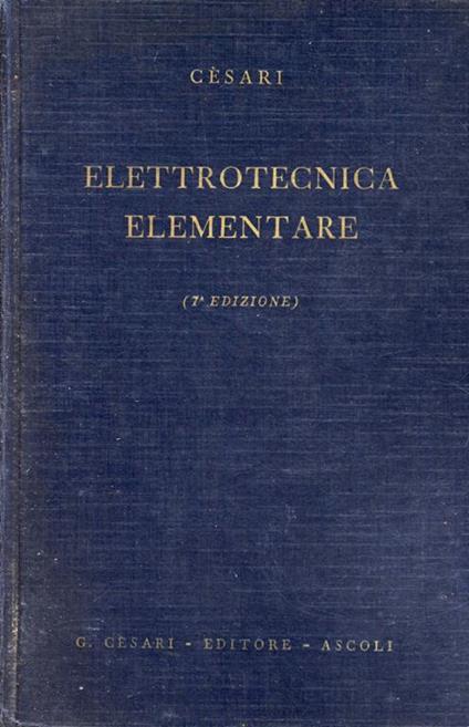 Elettrotecnica elementare - Piero Cesari - copertina