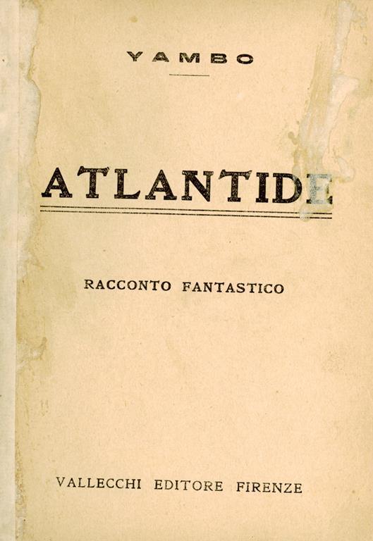 Atlantide : racconto fantastico - Yambo - copertina