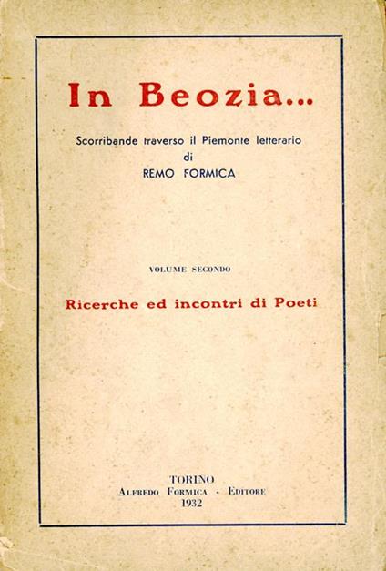 In Beozia... Scorribande attraverso il Piemonte letterario - copertina