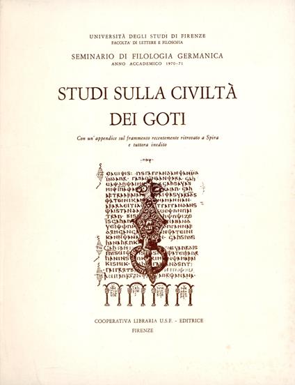Studi sulla civiltà dei Goti - Autori Vari - copertina