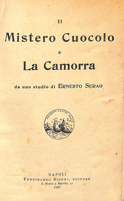 Il mistero Cuocolo e la camorra - Ernesto Serao - copertina