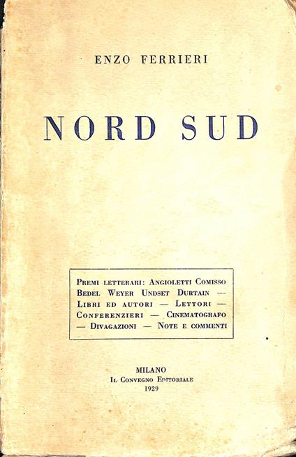 Nord sud : conversazioni per radio - Enzo Ferrieri,Enzo Ferrieri - copertina