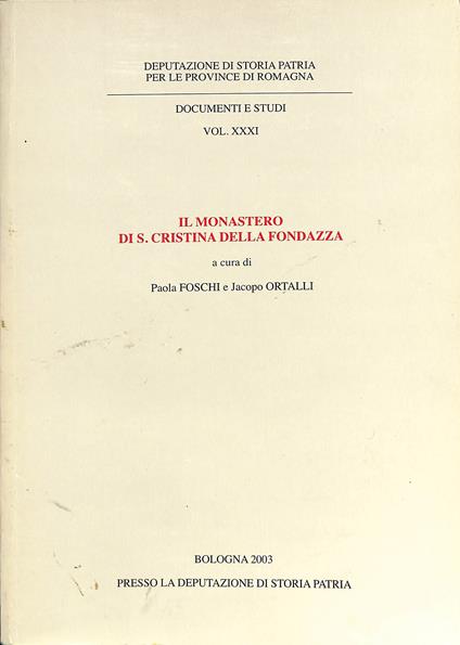 Il Monastero di S. Cristina della Fondazza - copertina