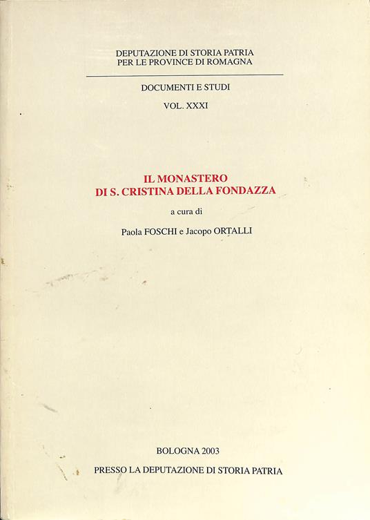 Il Monastero di S. Cristina della Fondazza - copertina