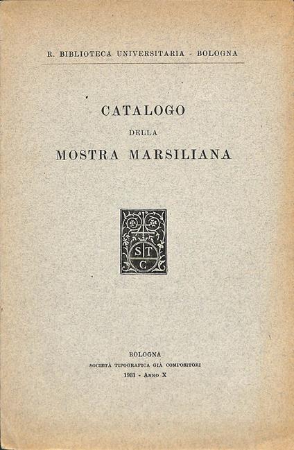 Catalogo della mostra marsiliana - copertina