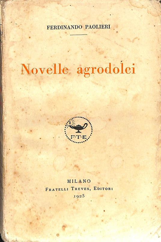 Novelle agrodolci - Ferdinando Paolieri - copertina