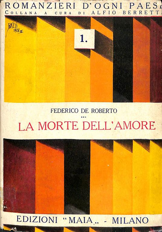 La morte dell'amore - Federico De Roberto - copertina