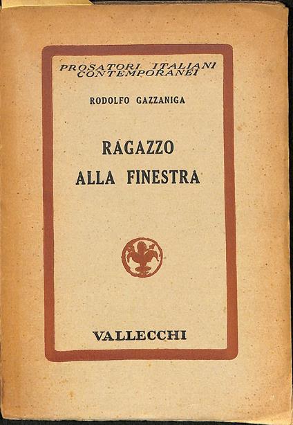 Ragazzo alla finestra - Rodolfo Gazzaniga - copertina