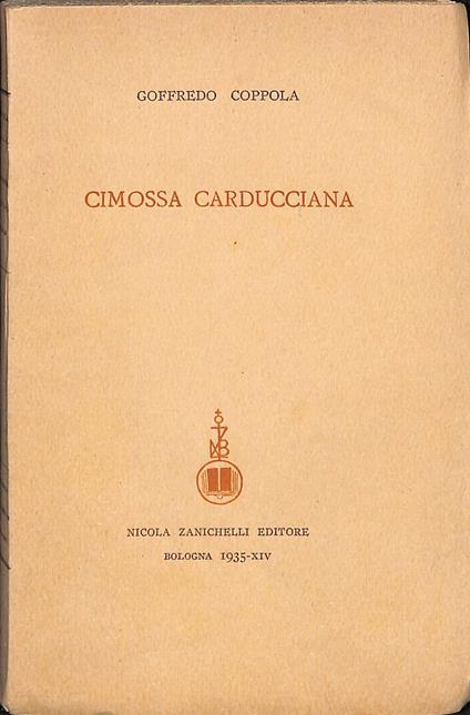 Cimossa carducciana - Goffredo Coppola - copertina