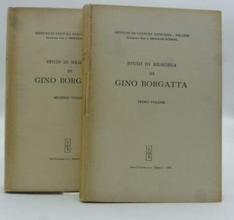 Studi in memoria di Gino Borgatta. 2 volumi - copertina