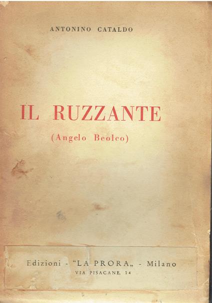 Ruzzante (Angelo Beolco). - IL REDUCE - BILORA - MENEGO - copertina