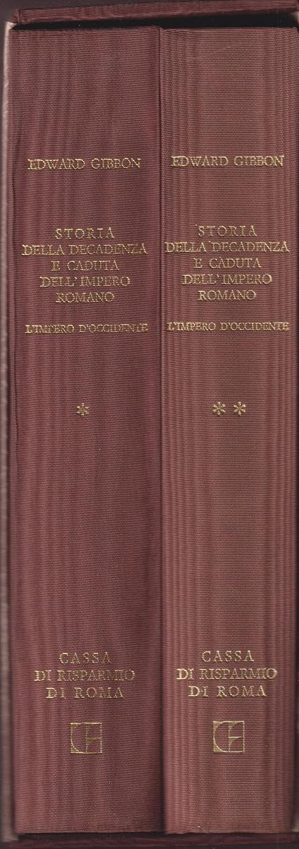 Storia della decadenza e caduta dell'Impero Romano. Impero d'Occidente (Vol. 1e2) - copertina