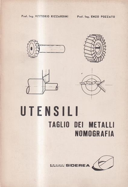 Utensili taglio dei metalli nomografia - copertina