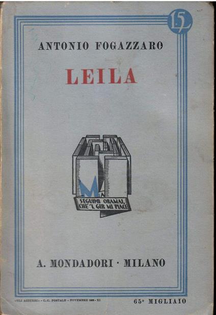 Leila - Antonio Fogazzaro - copertina