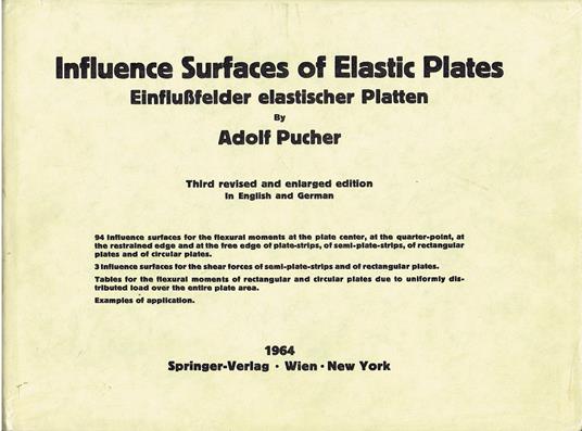 EinfluàŸfelder elastischer Platten / Influence Surfaces of Elastic Plates - copertina