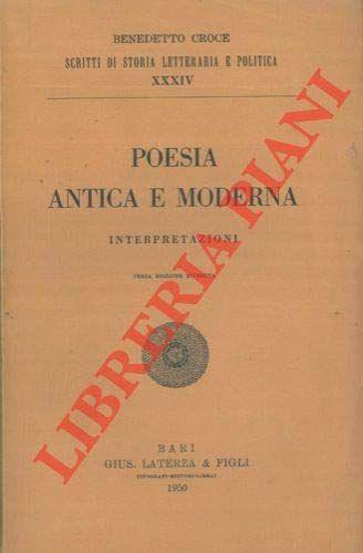 Poesia antica e moderna : Interpretazioni - copertina