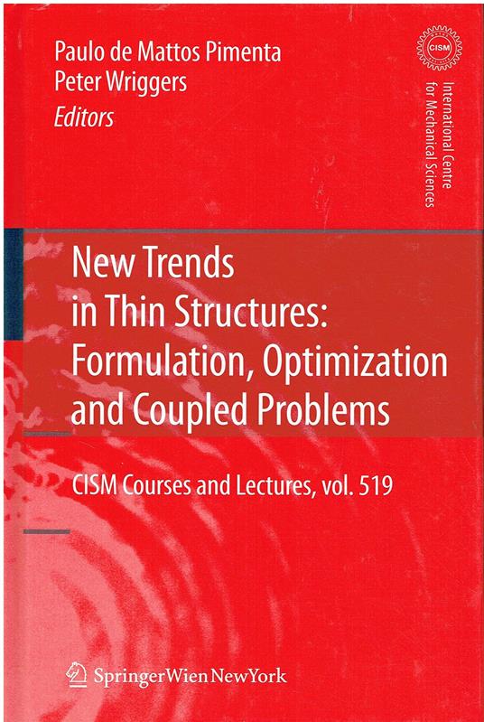 New Trends in Thin Structures: Formulation, Optimization and Coupled Problems: 519 - copertina