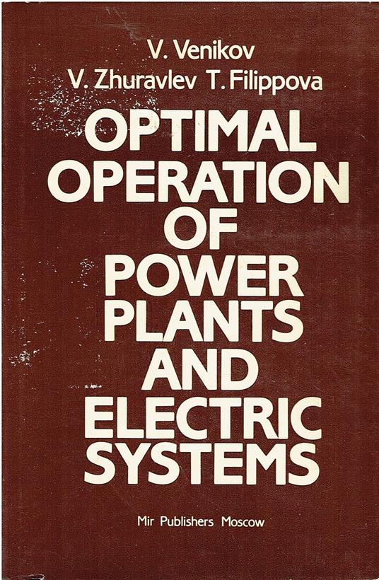 Optimal Operation of Power Plants and Electric Systems - copertina