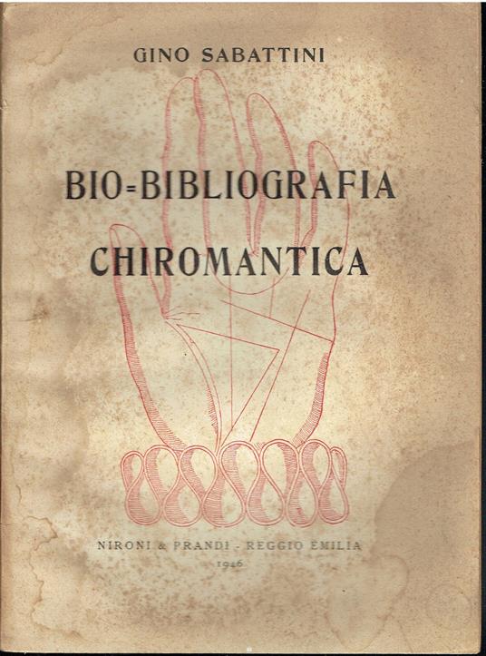 Bio = Bibliografia Chiromantica - Gino Sabattini - copertina
