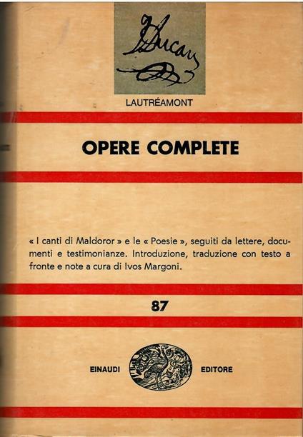 Opere complete. I canti di Maldoror-Poesie-Lettere - Isidore Lautréamont Ducasse - copertina