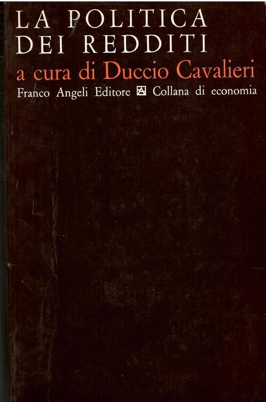 La politica dei redditi - Duccio Cavalieri - copertina