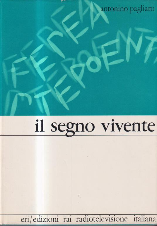 Il segno vivente - Antonino Pagliaro - copertina