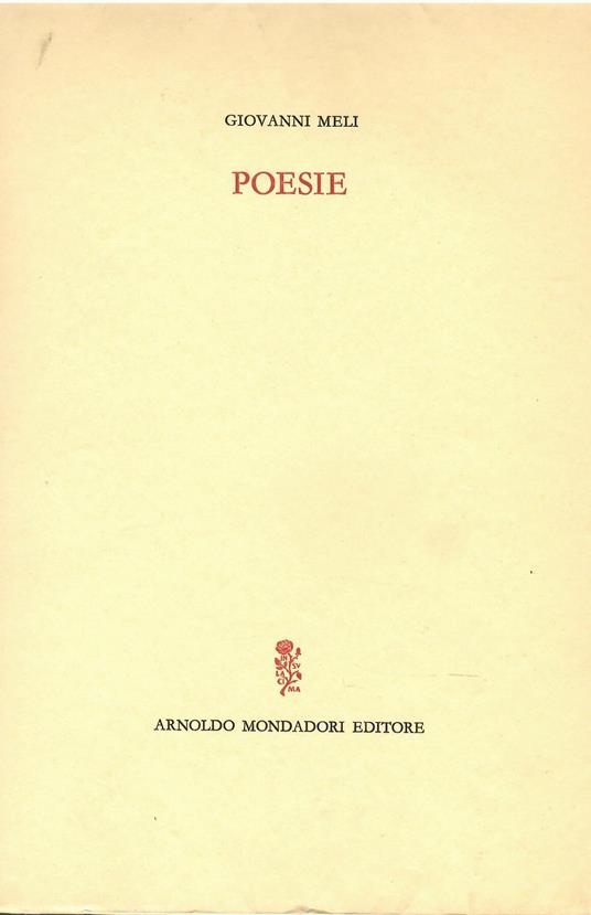 Poesie - Giovanni Meli - copertina