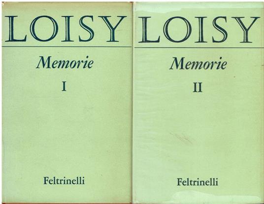 Memorie - 2 volumi - Alfred Loisy - Libro Usato - Feltrinelli - | IBS