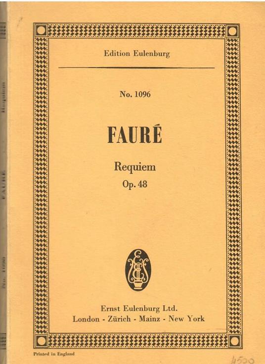 Requiem Op.48 - Gabriel Fauré - copertina