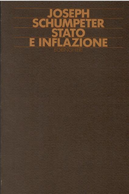 Stato e inflazione - Joseph A. Schumpeter - copertina