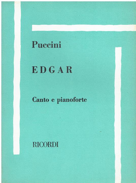 Edgar - Giacomo Puccini - copertina