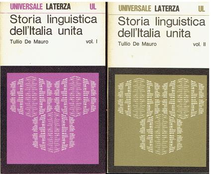 Storia linguistica dell'Italia unita vol. I e II - Tullio De Mauro - copertina