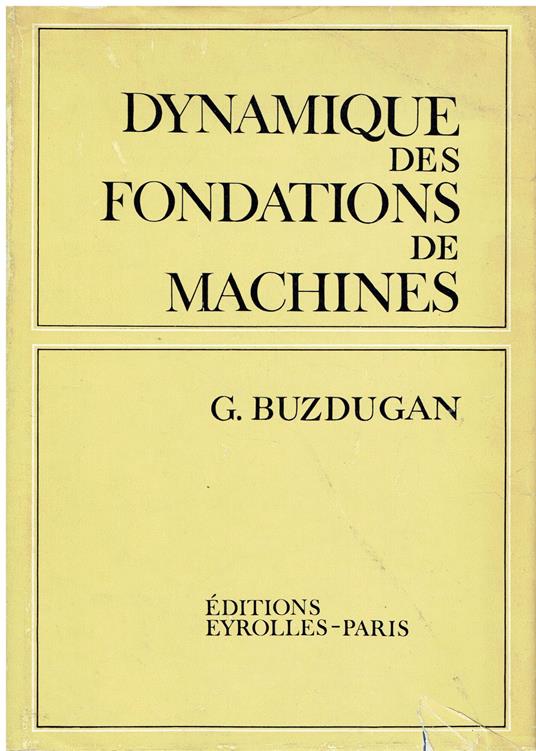 Dynamique des fondations de machines - copertina