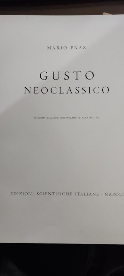 Gusto neoclassico - Mario Praz - copertina