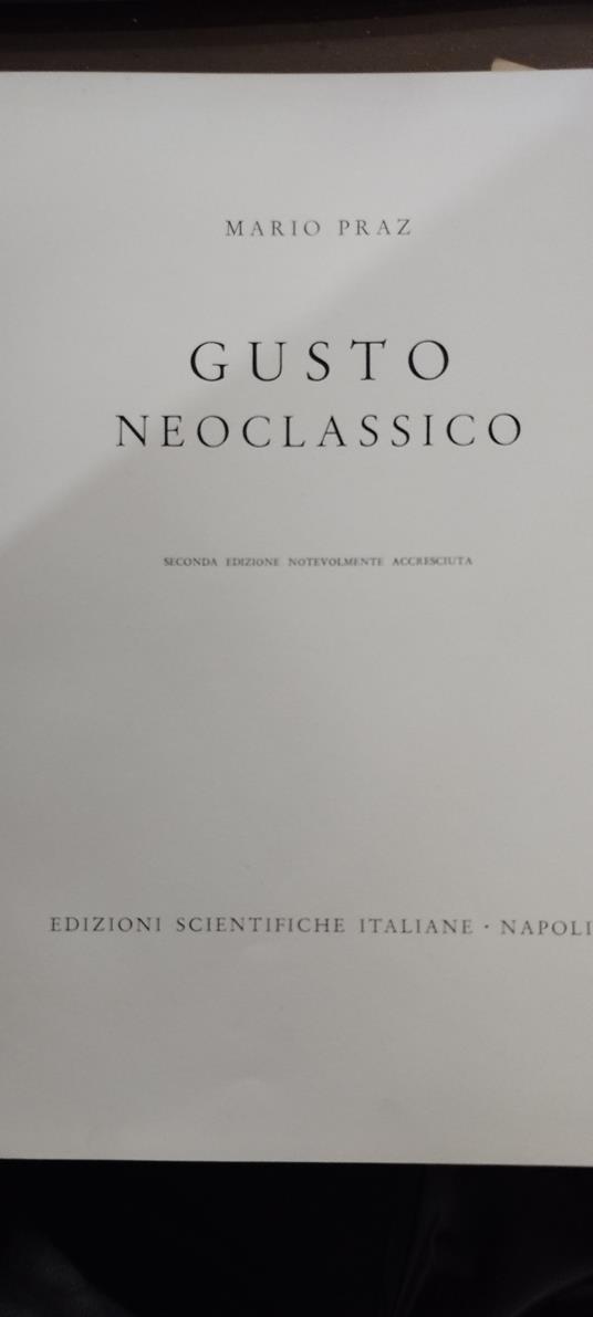 Gusto neoclassico - Mario Praz - copertina