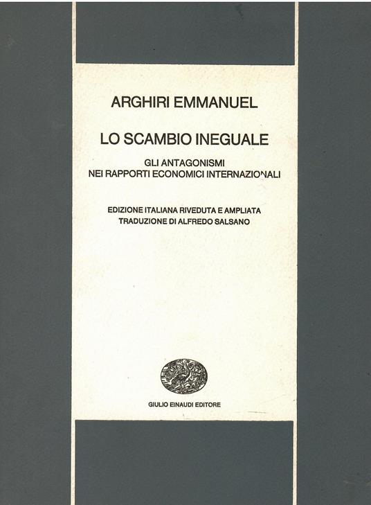 Lo scambio ineguale - Emmanuel Arghiri - copertina