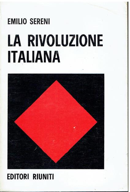 La rivoluzione italiana - Emilio Sereni - copertina