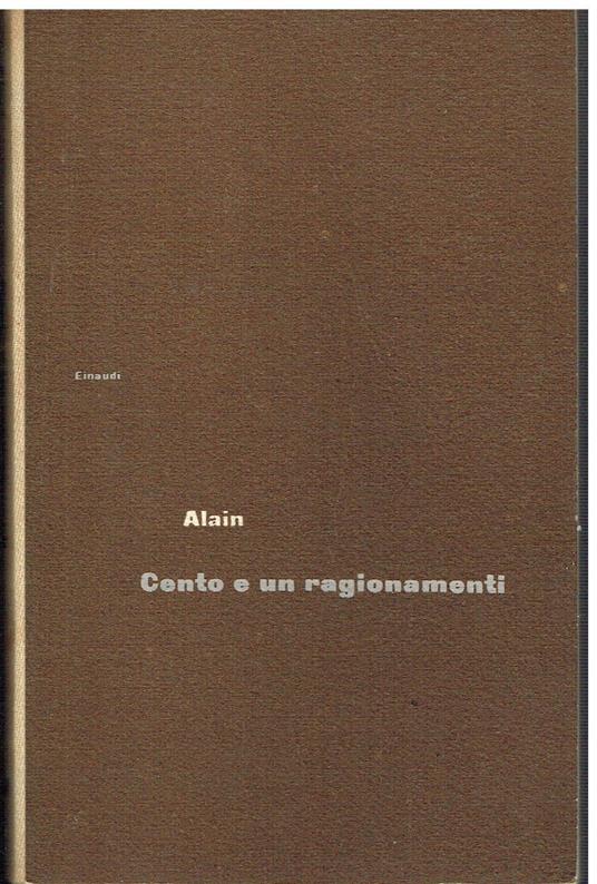 Cento e un ragionamenti - Alain - copertina