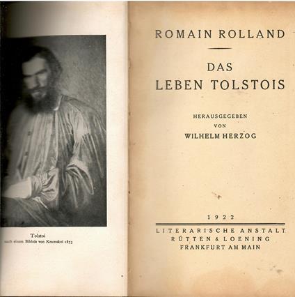 Das Leben Tolstois - Romain Rolland - copertina