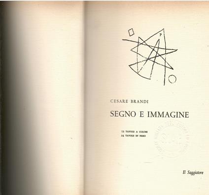 Segno e immagine - Cesare Brandi - copertina