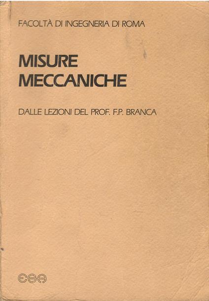 Misure meccaniche - copertina