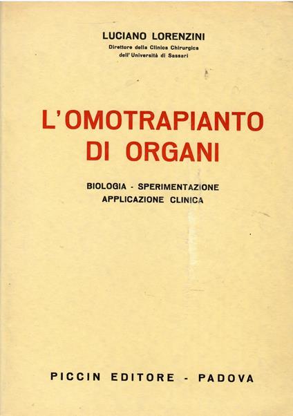 L' omotrapianto di organi Biologia - copertina