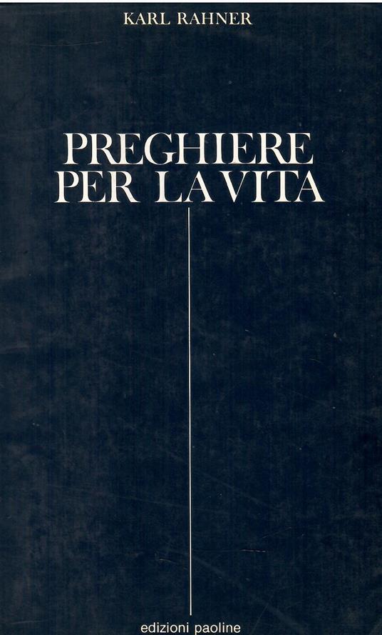 Preghiere per la vita - Karl Rahner - copertina