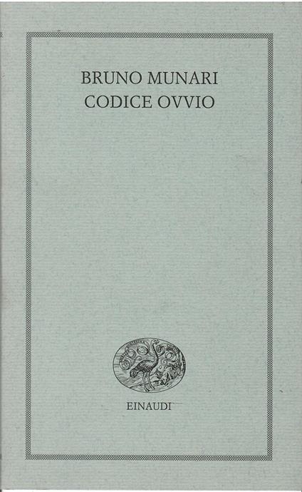 Codice Ovvio - Bruno Munari - copertina