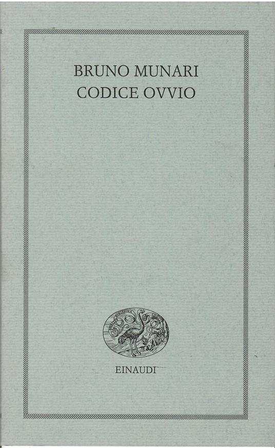 Codice Ovvio - Bruno Munari - copertina