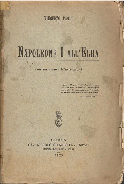 Napoleone I all'Elba - Vincenzo Paoli - copertina