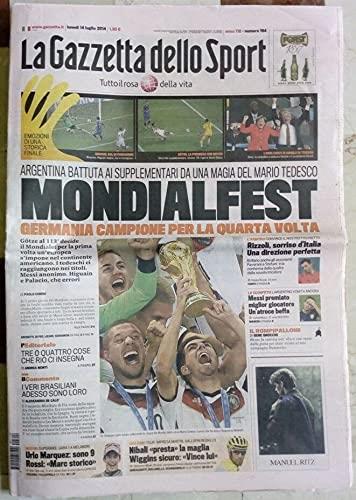 Mondialfest - Germania campione per la quarta volta - La gazzetta dello sport 2014 - copertina